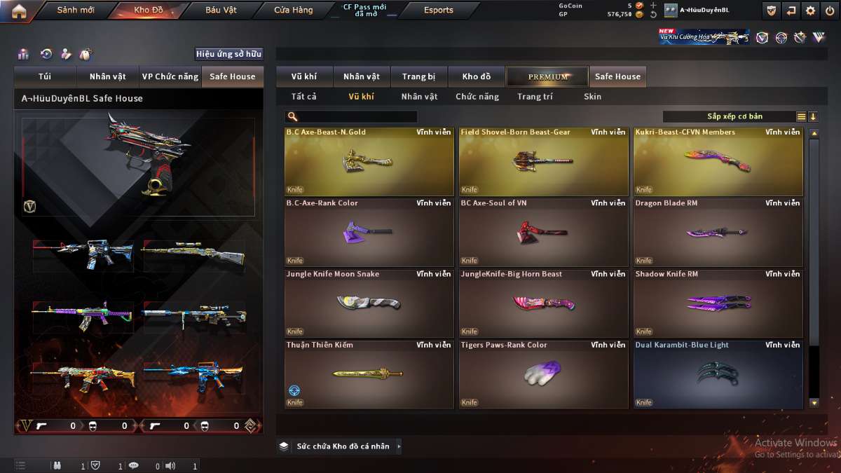 shop acc cf uy tin gia re